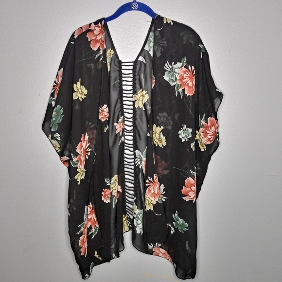 Live 4 Truth Other - Black Floral Cover Up Boho Chic